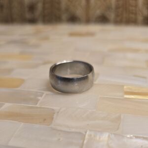 Silver Men's Wide Band Ring, Size 9